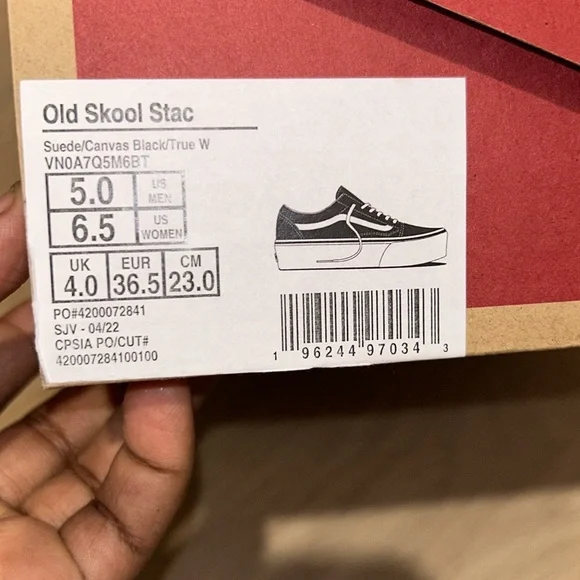 Black and white old skool stackform Vans - Picture 4 of 4